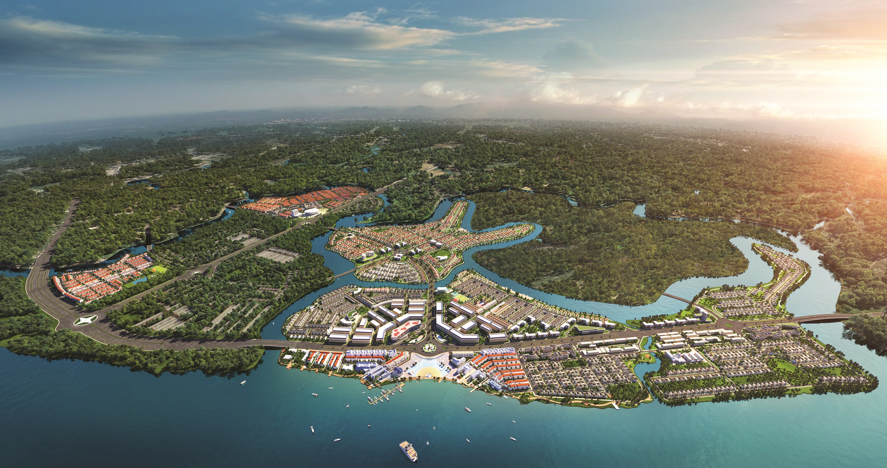 Phối cảnh khu đô thị sinh thái thông minh Aqua City quy mô gần 1.000ha phía Đông TP.HCM.