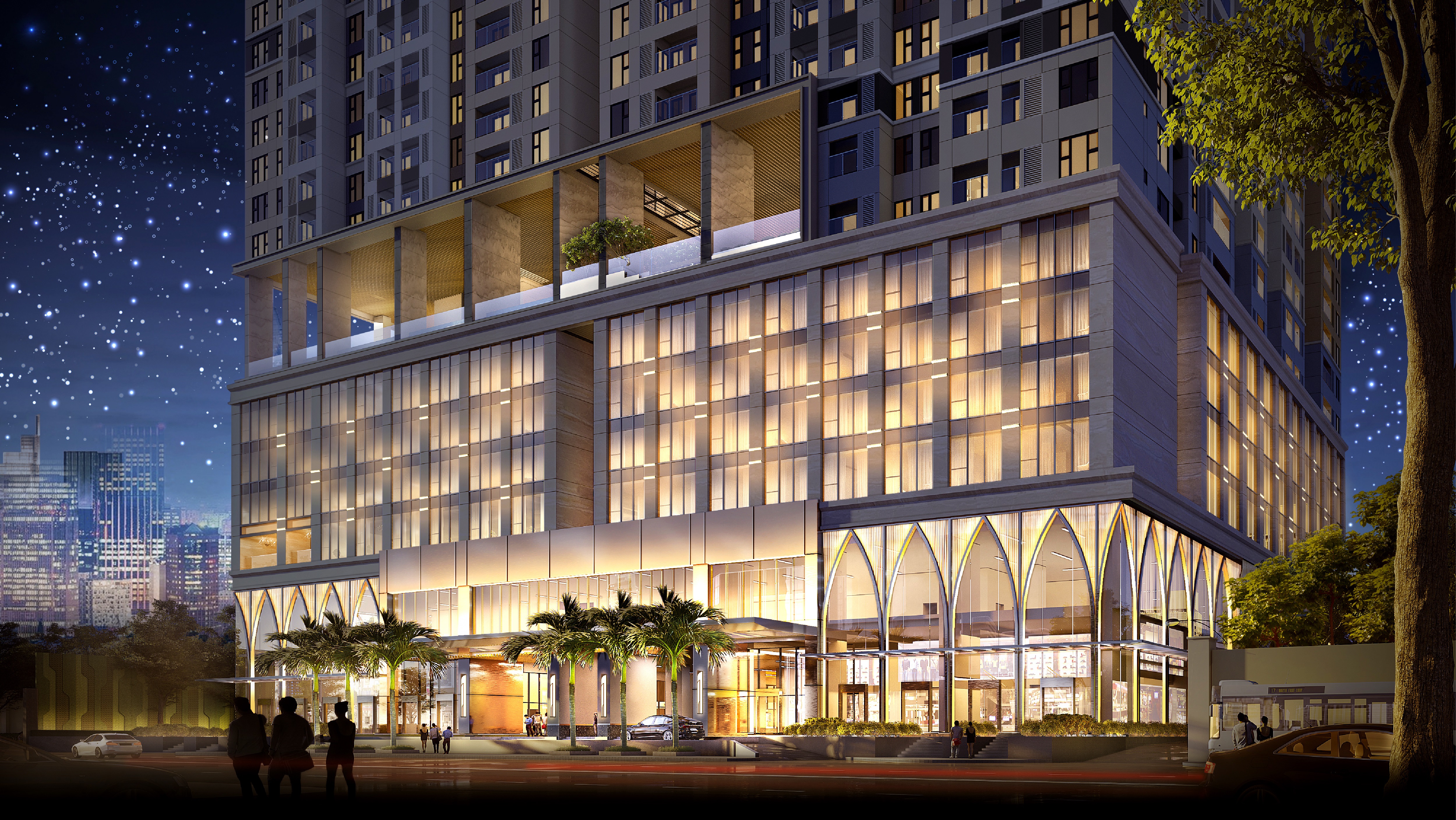The Grand Manhattan, a complex with housing and a hotel in District 1, HCM City. The five-star Avani Saigon Hotel will come up between floors 3 to 7 in the building.