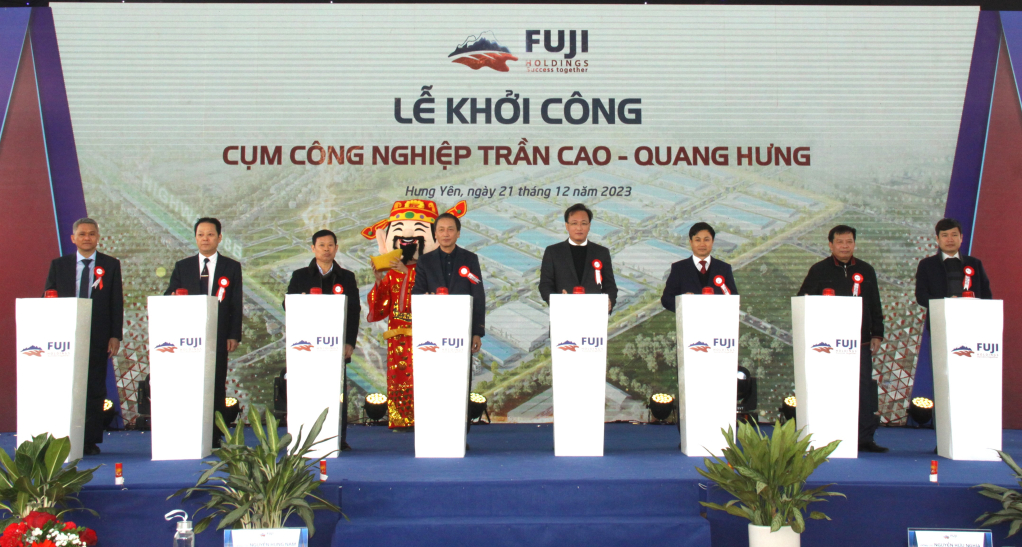 Khởi công dự án Cụm công nghiệp Trần Cao - Quang Hưng (Phù Cừ)- Ảnh 1.