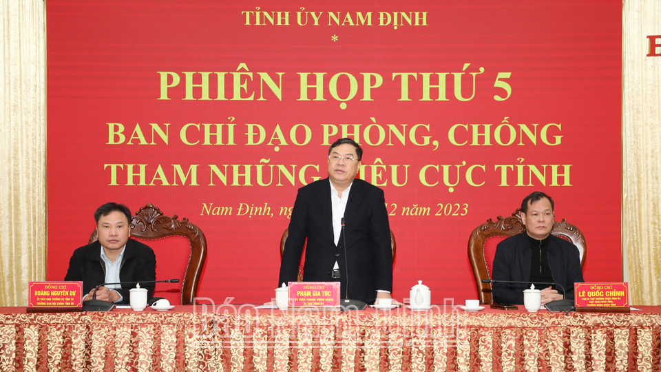 Nam Định: Đẩy mạnh công tác phòng, chống tham nhũng, tiêu cực, không ảnh hưởng phát triển kinh tế của tỉnh- Ảnh 1.