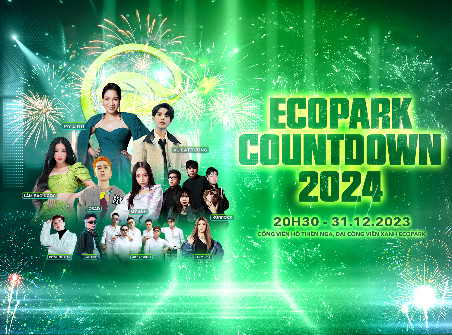 Cháy hết mình với đại tiệc âm thanh, ánh sáng và pháo hoa tại Ecopark Countdown 2024- Ảnh 1.