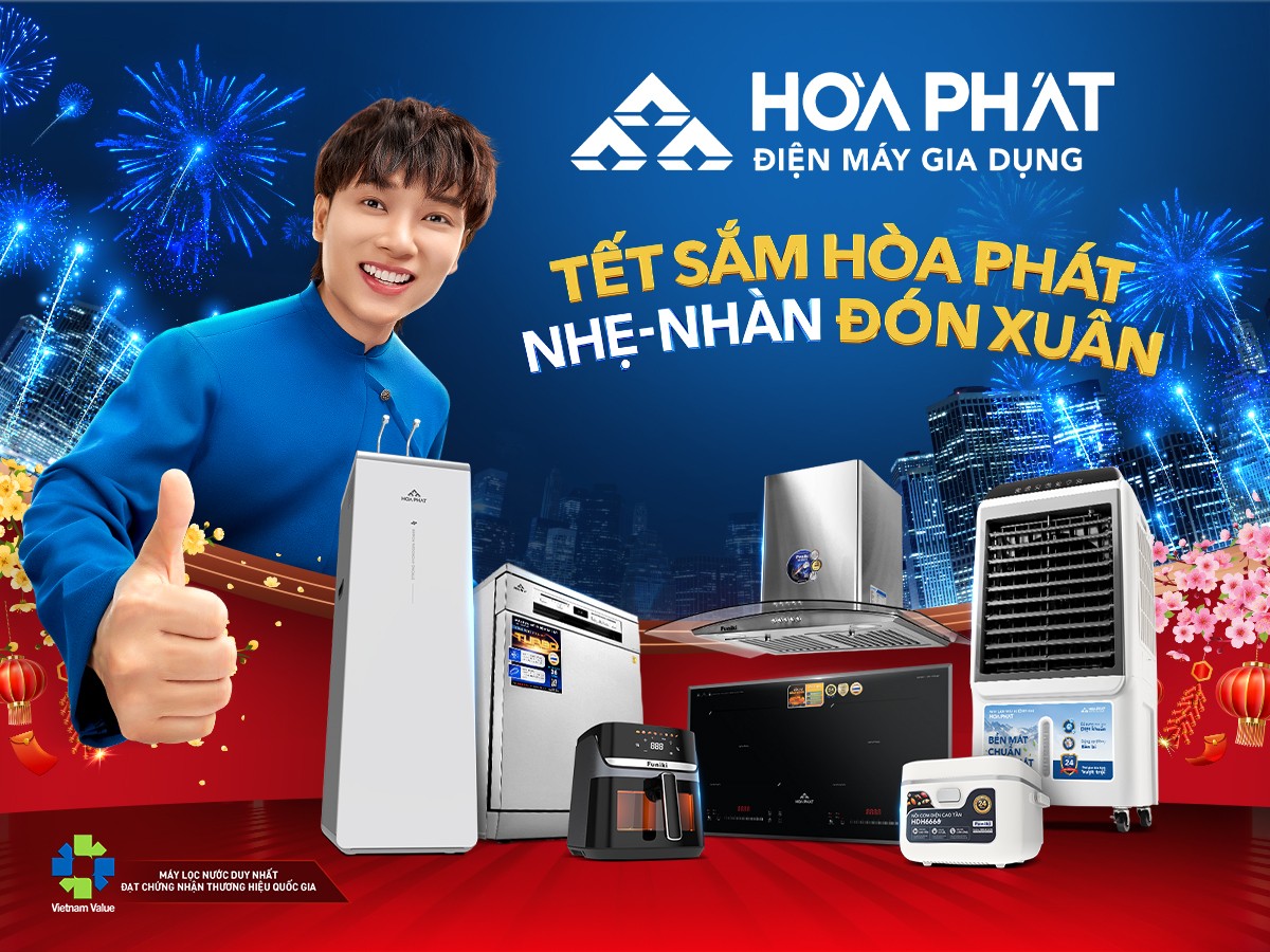 Đón Tết "Nhẹ - Nhàn - Khỏe" với loạt sản phẩm mới từ Điện máy Gia dụng Hòa Phát- Ảnh 1.