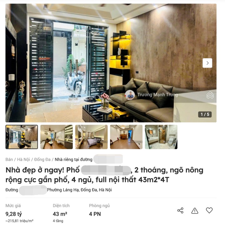 Hà Nội: Nhà trong ngõ rao bán hơn 200 triệu đồng/m2, đắt ngang ngửa biệt thự, liền kề- Ảnh 2.