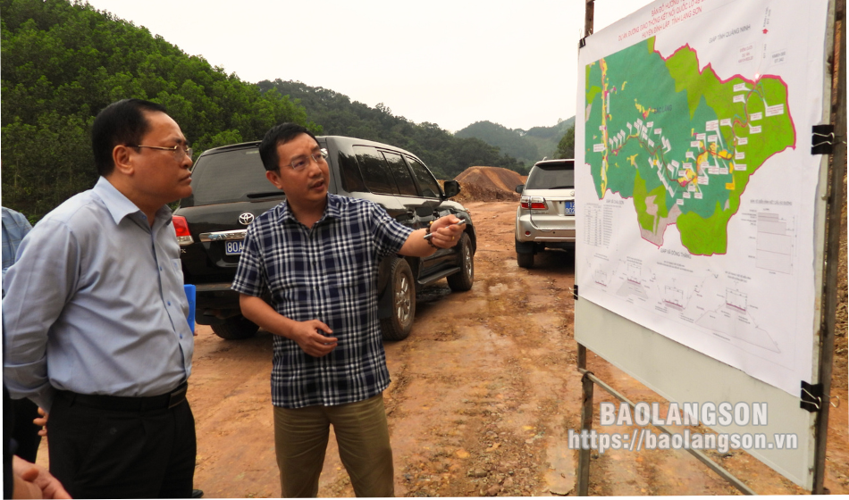 Chủ tịch UBND tỉnh Lạng Sơn kiểm tra tình hình thực hiện dự án giao thông trọng điểm tại huyện Đình Lập- Ảnh 1.