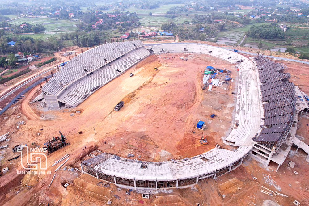 Thái Nguyên: Nỗ lực hoàn thành Dự án Sân vận động   trước thời hạn- Ảnh 3.
