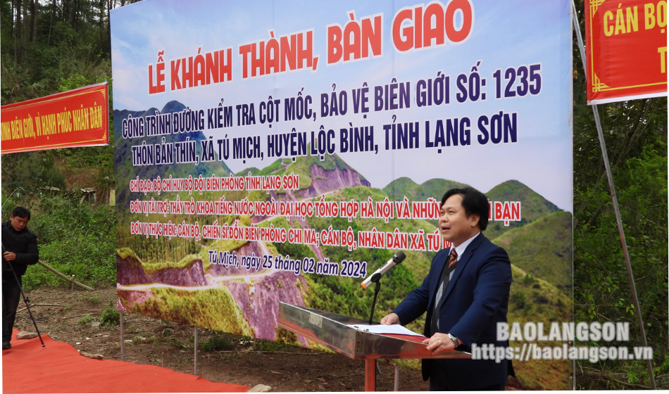 Lạng Sơn: Khánh thành đường kiểm tra lên giao mốc 1235 xã Tú Mịch, huyện Lộc Bình- Ảnh 1.