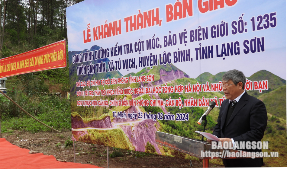 Lạng Sơn: Khánh thành đường kiểm tra lên giao mốc 1235 xã Tú Mịch, huyện Lộc Bình- Ảnh 2.