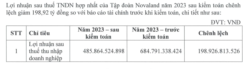 Vì sao lợi nhuận Novaland hụt gần 200 tỷ đồng sau kiểm toán?- Ảnh 1.