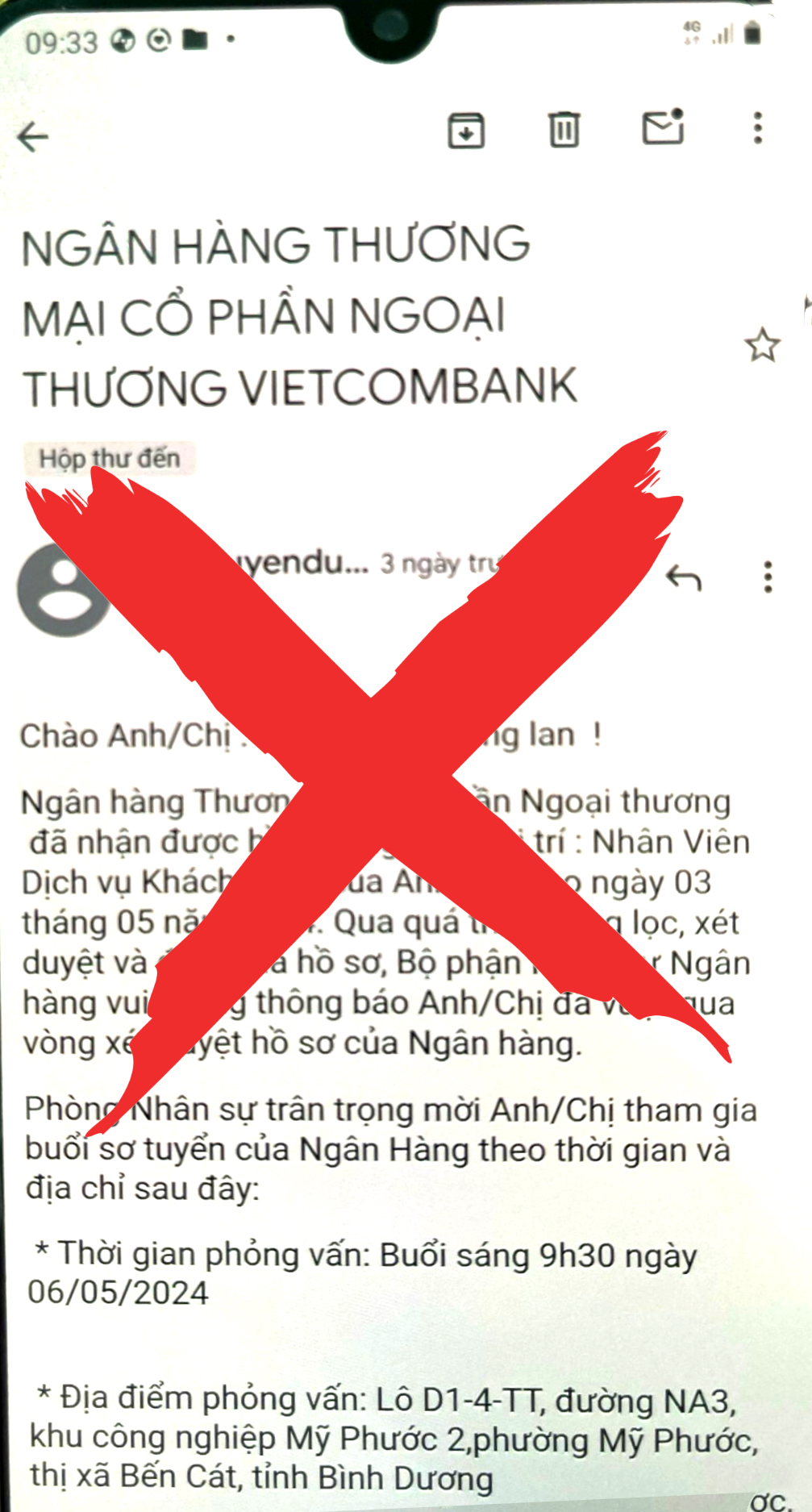 Vietcombank cảnh báo lừa đảo- Ảnh 1.