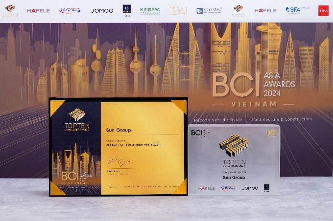 Giải thưởng danh giá BCI Asia Awards 2024 gọi tên Sun Group là “Chủ đầu tư hàng đầu Việt Nam”- Ảnh 2.