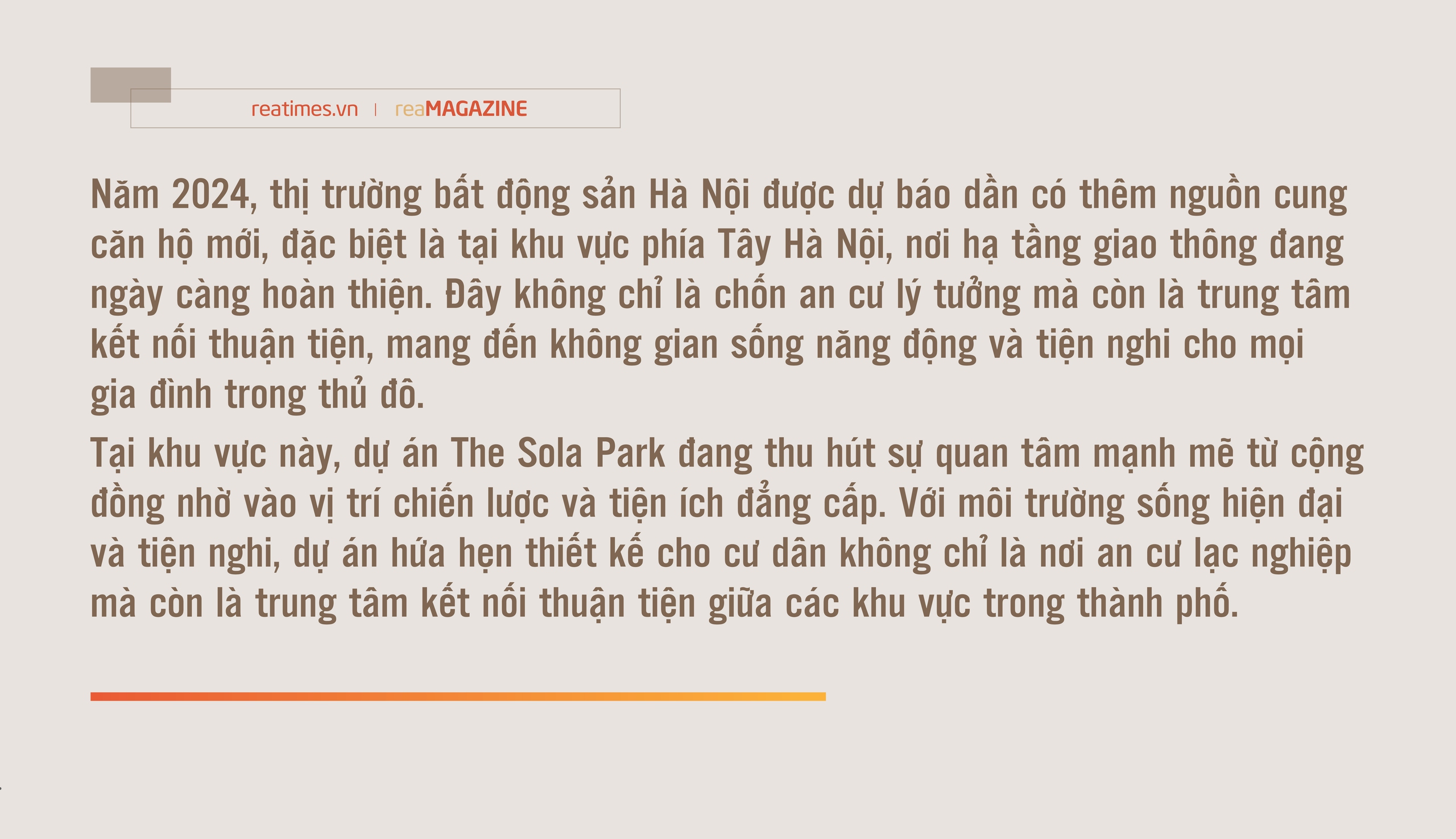 Sức hấp dẫn của dự án “hot” phía Tây Hà Nội The Sola Park: Tâm điểm vàng kết nối mọi khu vực- Ảnh 1.