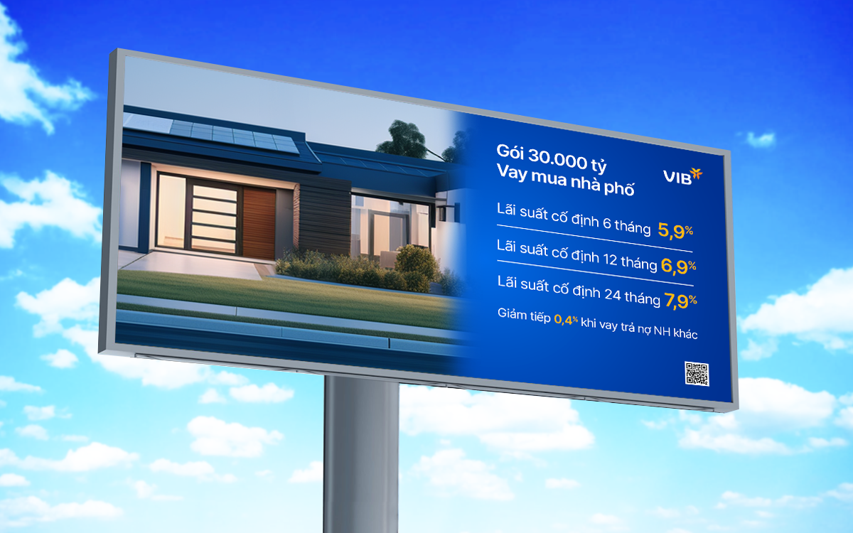 A billboard with a picture of a house  Description automatically generated