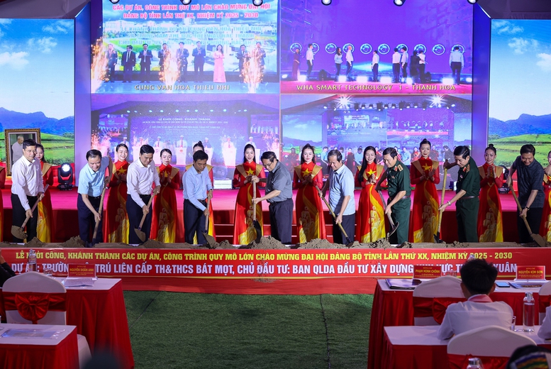 Thanh Hóa: Khởi công, khánh thành nhiều dự án lớn chào mừng Đại hội đại biểu Đảng bộ tỉnh lần thứ XX- Ảnh 1. Thanh Hóa: Khởi công, khánh thành nhiều dự án lớn chào mừng Đại hội đại biểu Đảng bộ tỉnh lần thứ XX- Ảnh 1.