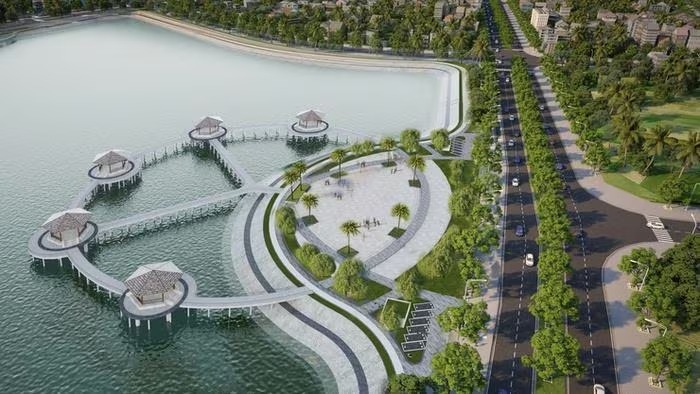 Tuyến mương Việt Hưng - Cầu Bây và hồ điều hòa Cự Khối. Nguồn ảnh: Báo Phụ nữ Việt Nam