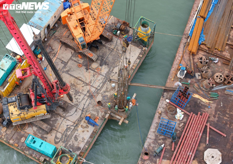 Hiện trạng công trình 100.000 tỷ sở hữu cầu vượt biển dài nhất cả nước, đứng thứ 3 Đông Nam Á sau 3 tháng khởi công- Ảnh 4.