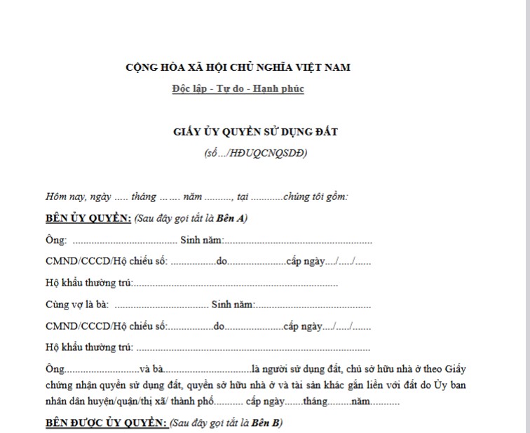 Mẫu giấy ủy quyền sử dụng đất viết tay: Cách viết và những lưu ý quan trọng- Ảnh 2.