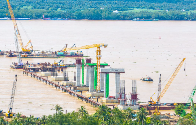 Chưa đầy 1 tháng nữa, chính thức thông xe cầu vượt sông 4.000 tỷ xóa bỏ toàn bộ các bến phà lâu đời, nối thông 2 tỉnh thành miền Tây- Ảnh 2.