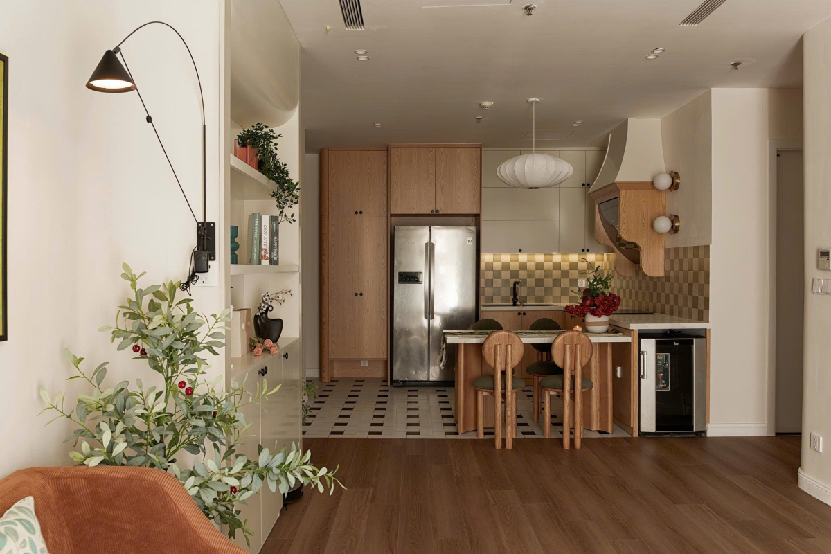 450 triệu đồng hoàn thiện căn hộ 80 m2 với màu sắc quả bơ- Ảnh 2.