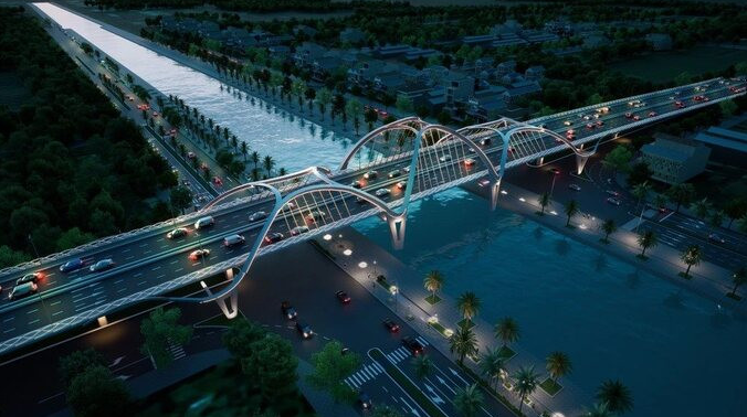 Chỉ vài giờ nữa, Việt Nam chính thức khởi công cây cầu 1.600 tỷ bắc qua kênh đào lớn bậc nhất miền Tây- Ảnh 1.