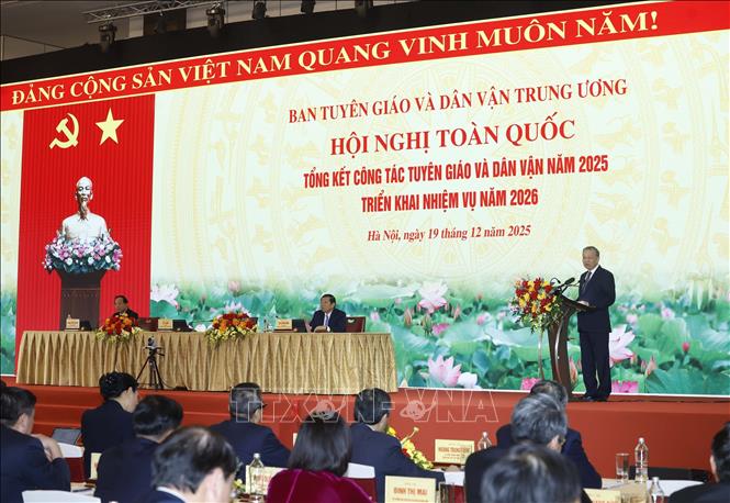 Tổng Bí thư dự Hội nghị toàn quốc triển khai nhiệm vụ năm 2026 của ngành Tuyên giáo và Dân vận- Ảnh 2.