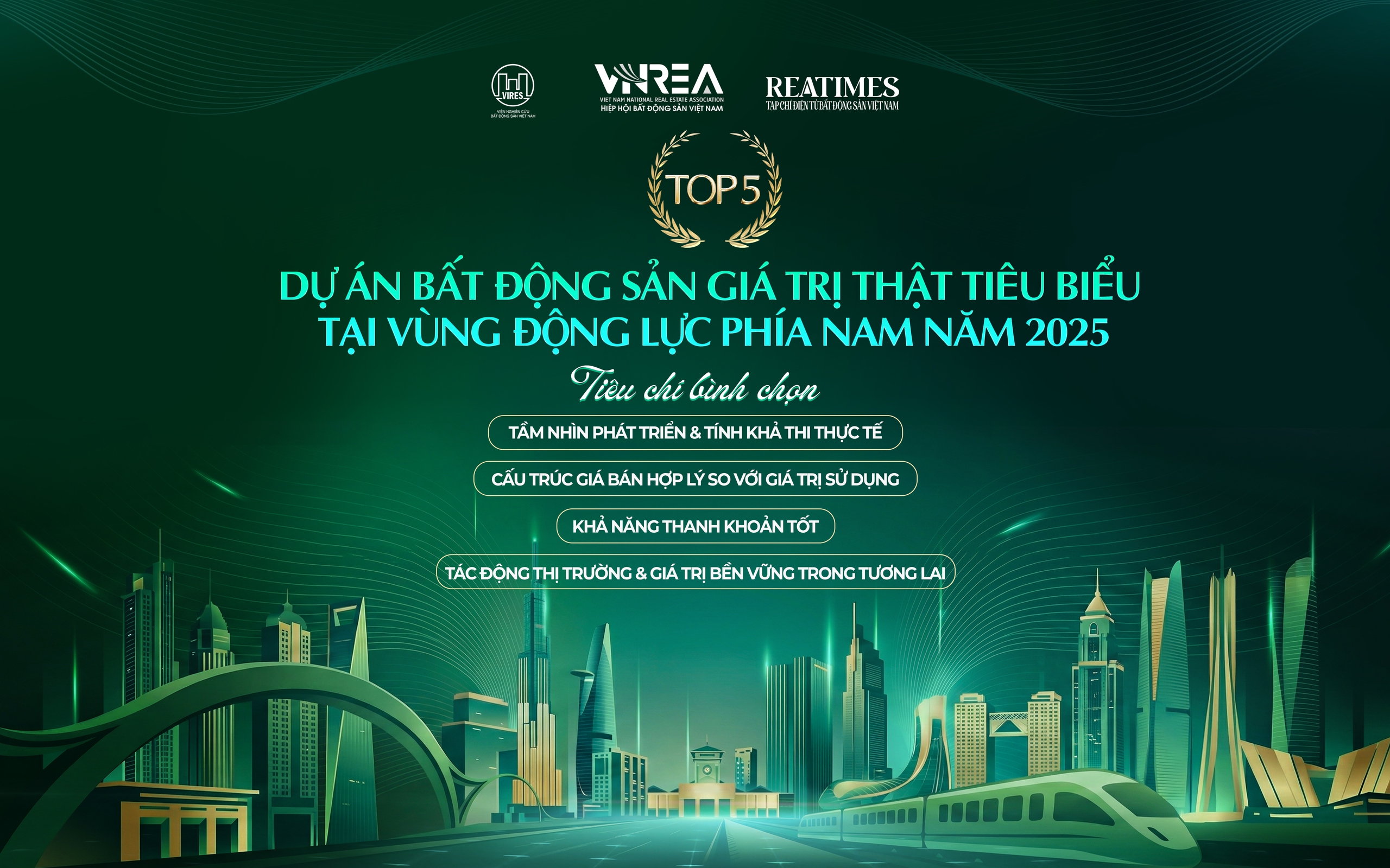 Top 5 dự án bất động sản giá trị thật tiêu biểu Vùng động lực phía Nam năm 2025