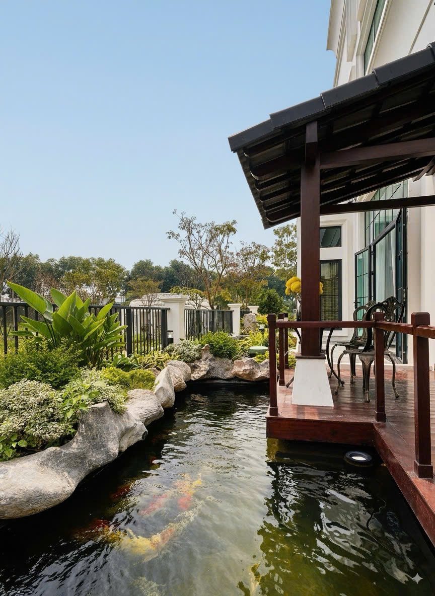 Bên trong căn biệt thự mang hồn Kinh Bắc với kiến trúc Đông Dương- Ảnh 2.