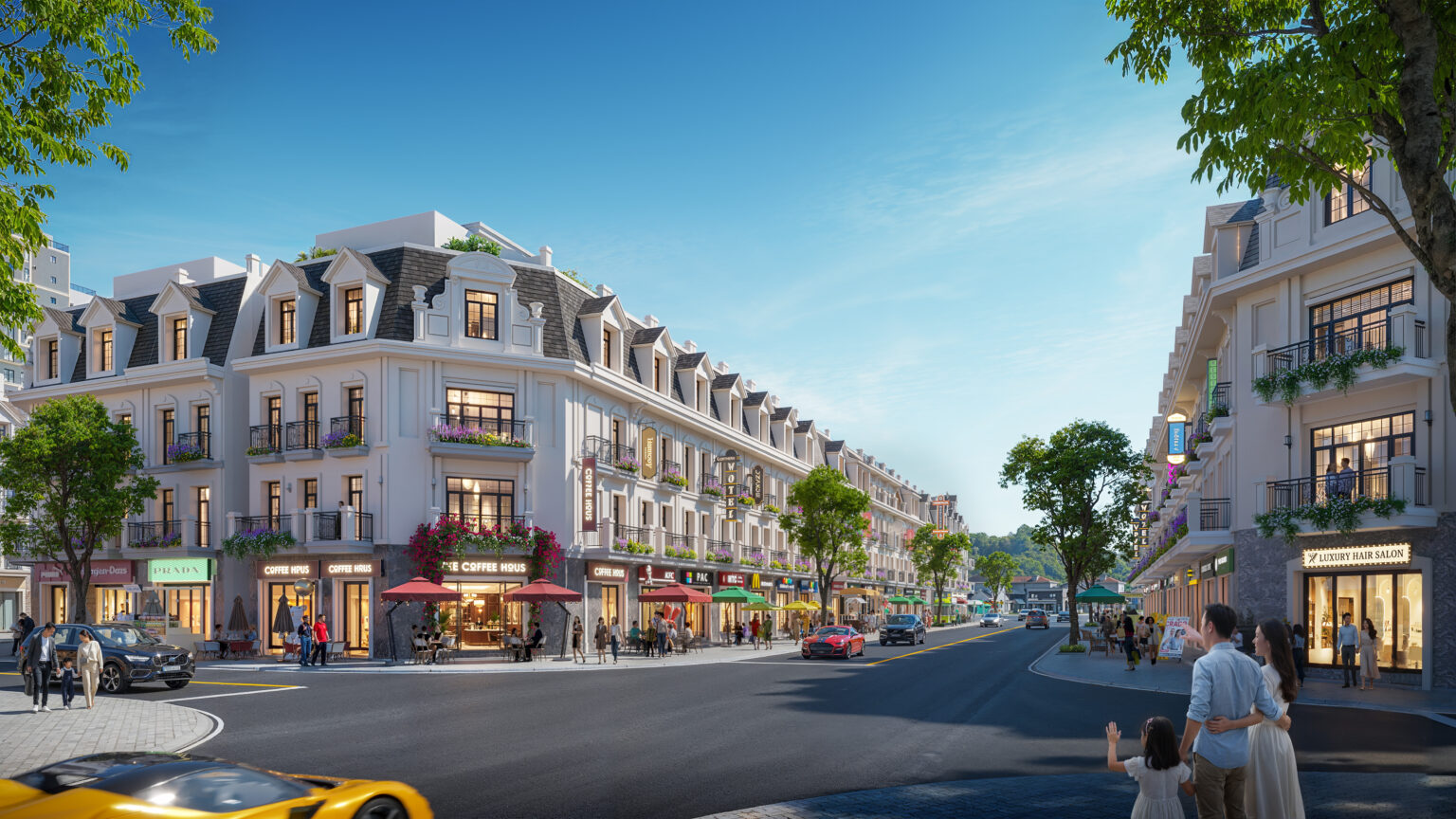 A street with cars and buildings  AI-generated content may be incorrect.