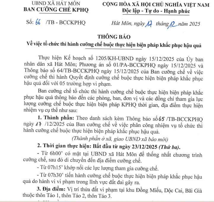 Hôm nay, Hà Nội chính thức cưỡng chế đối với 5 trường hợp xây dựng công trình trên đất nông nghiệp- Ảnh 1.