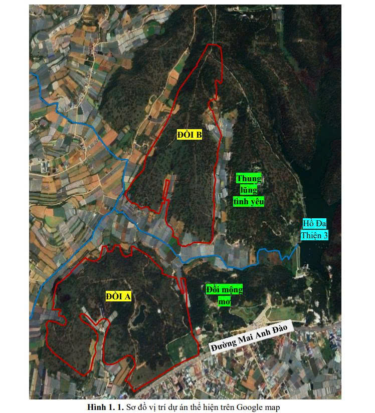 Vị trí dự án. Nguồn ảnh: Báo cáo tác động môi trường