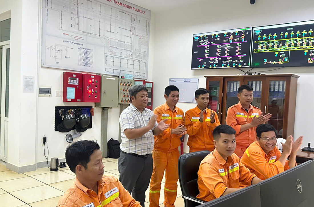 Đóng điện Kháng bù ngang 500kV tại TBA 500kV Pleiku 2 - Bước tiến quan trọng tối ưu vận hành lưới điện truyền tải quốc gia- Ảnh 1.