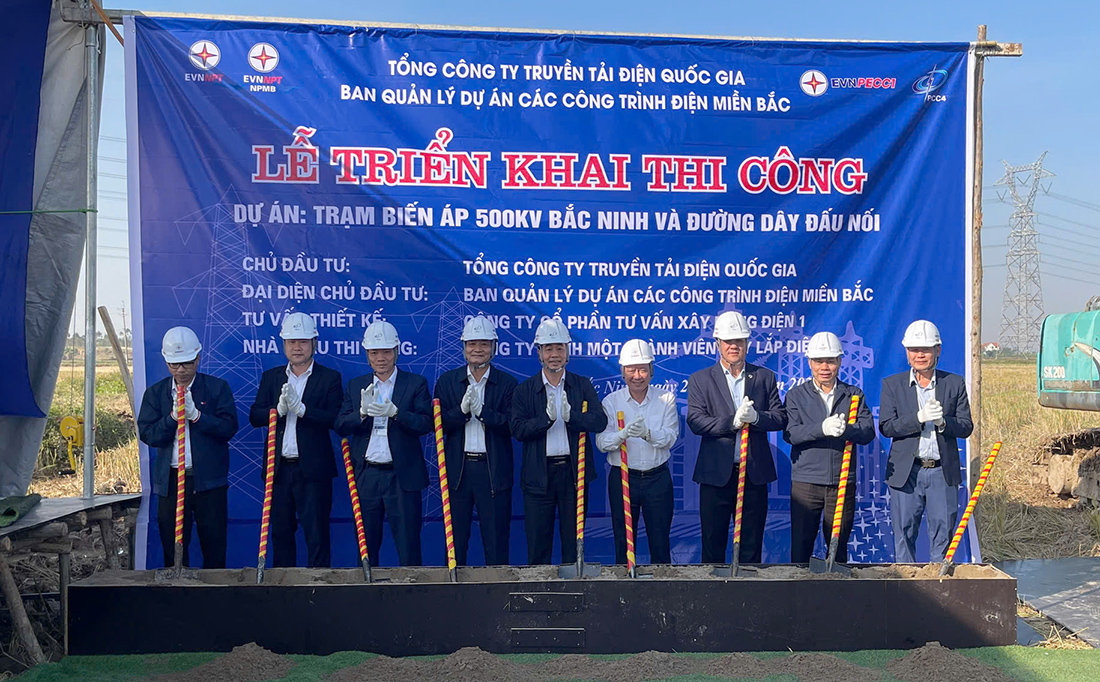 Triển khai thi công Dự án Trạm biến áp 500kV Bắc Ninh và đường dây đấu nối- Ảnh 2.