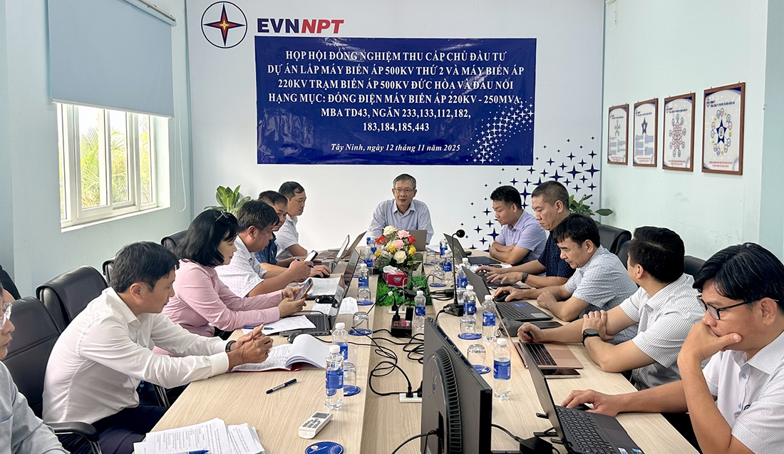 Đóng điện thành công máy biến áp 220kV - 250MVA tại Trạm biến áp 500kV Đức Hòa- Ảnh 3.