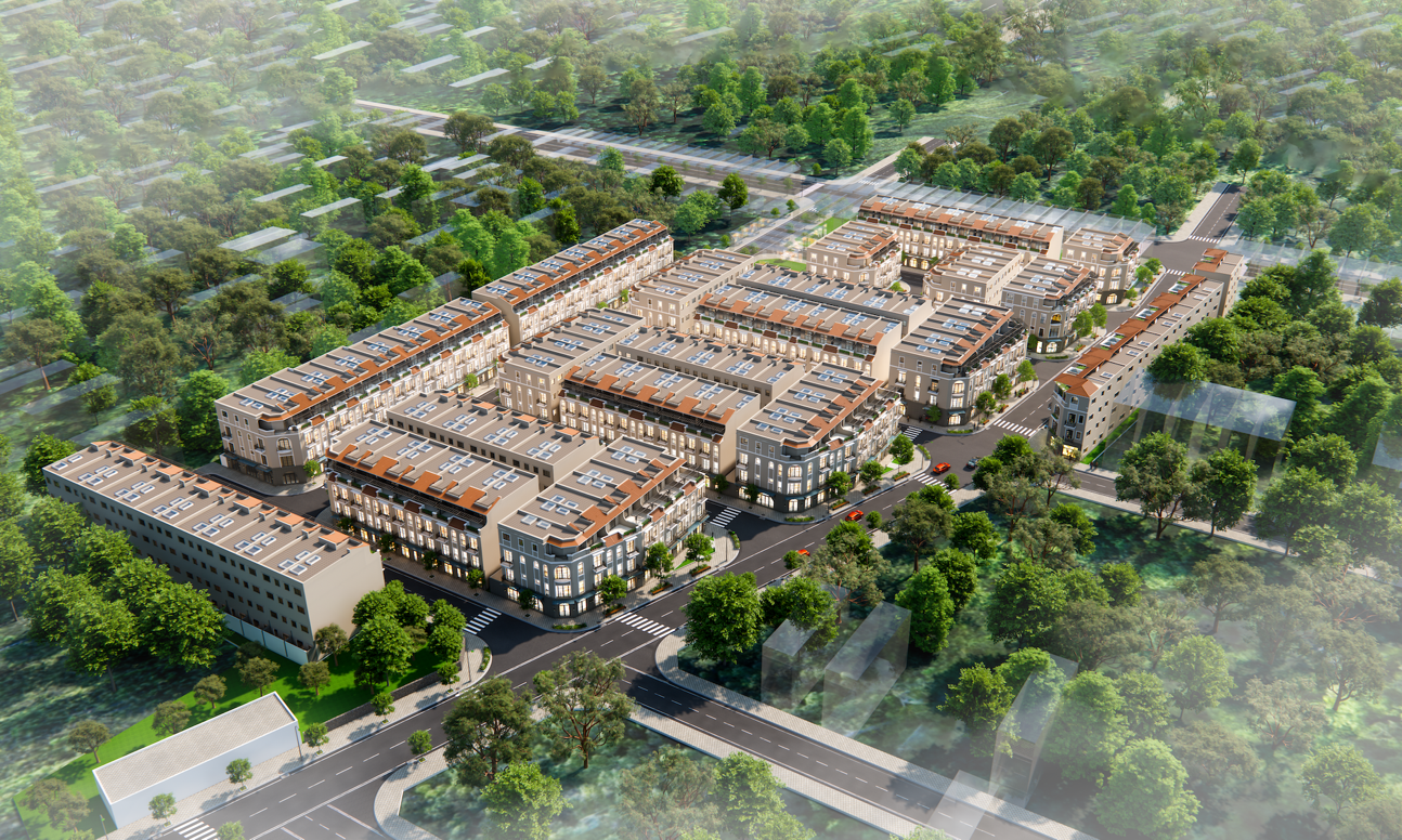 ĐTK Land Sa Đéc khởi công dự án Rivera Thiên Hoa- Ảnh 4. An aerial view of a city Description automatically generated