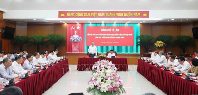 Tổng Bí thư Tô Lâm làm việc với Ủy ban Kiểm tra Trung ương- Ảnh 1. Tổng Bí thư Tô Lâm làm việc với Ủy ban Kiểm tra Trung ương- Ảnh 1.
