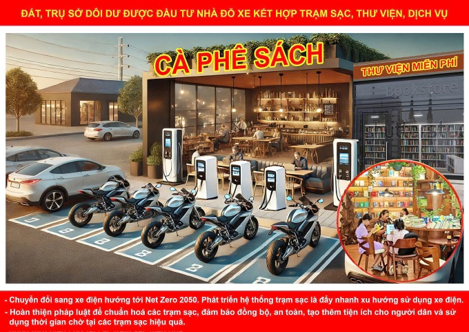 Đề xuất tận dụng trụ sở dôi dư làm thư viện, trạm sạc điện sau khi sáp nhập đơn vị hành chính- Ảnh 2. Đề xuất tận dụng trụ sở dôi dư làm thư viện, trạm sạc điện sau khi sáp nhập đơn vị hành chính- Ảnh 2.