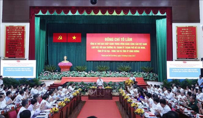 Tổng Bí thư Tô Lâm: TP.HCM hướng tới tầm vóc mới là "siêu đô thị quốc tế" của Đông Nam Á- Ảnh 1. Tổng Bí thư Tô Lâm: TP.HCM hướng tới tầm vóc mới là "siêu đô thị quốc tế" của Đông Nam Á- Ảnh 1.