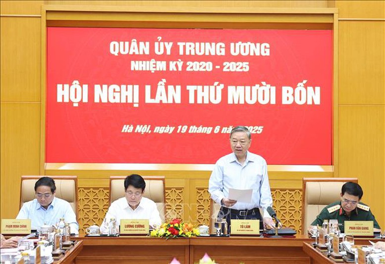 Tổng Bí thư Tô Lâm chủ trì Hội nghị Quân ủy Trung ương lần thứ 14- Ảnh 2.