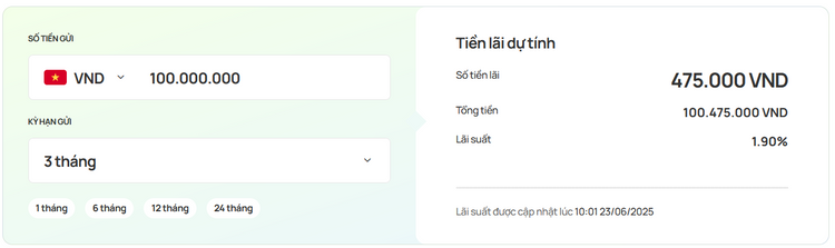 100 triệu gửi ngân hàng Vietcombank lãi suất bao nhiêu hiện nay?- Ảnh 2. 100 triệu gửi ngân hàng Vietcombank lãi suất bao nhiêu hiện nay?- Ảnh 2.