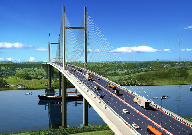 Cây cầu dây văng có tĩnh không cao nhất Việt Nam chính thức hợp long- Ảnh 3. Cây cầu dây văng có tĩnh không cao nhất Việt Nam chính thức hợp long- Ảnh 3.