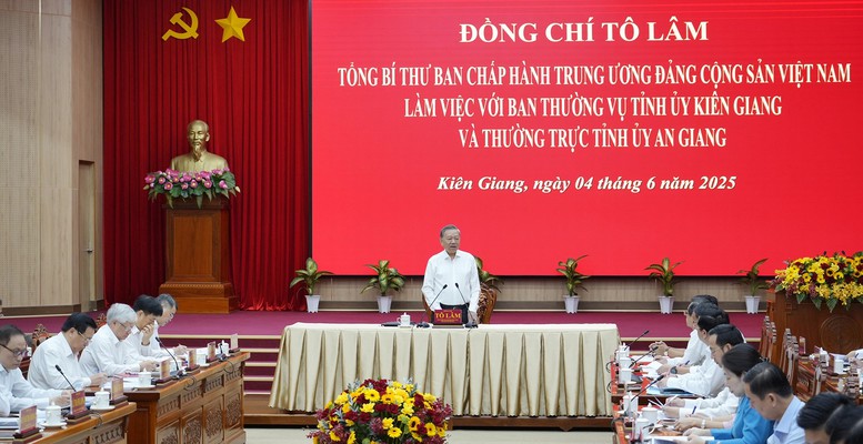 Tổng Bí thư Tô Lâm: Hợp nhất An Giang và Kiên Giang  mở ra cơ hội tái cấu trúc hệ thống hạ tầng vùng- Ảnh 2.