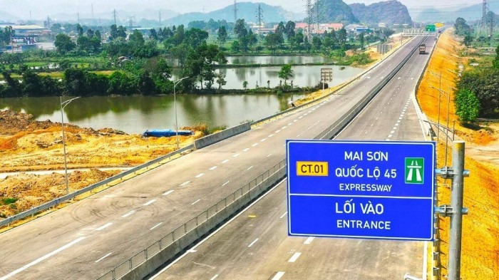 Tuyến cao tốc Mai Sơn - Quốc lộ 45. Nguồn ảnh: Báo Người Lao Động