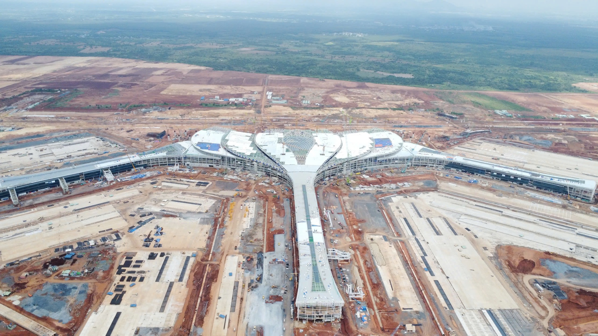 Toàn cảnh “đại công trường” sân bay Long Thành sau 4 năm xây dựng