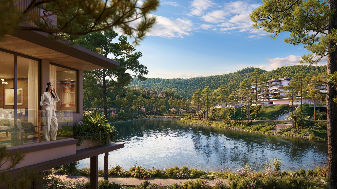 A house with a lake in the background  AI-generated content may be incorrect.