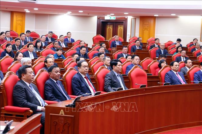 Bế mạc Hội nghị lần thứ 12 Ban Chấp hành Trung ương Đảng khóa XIII- Ảnh 3.