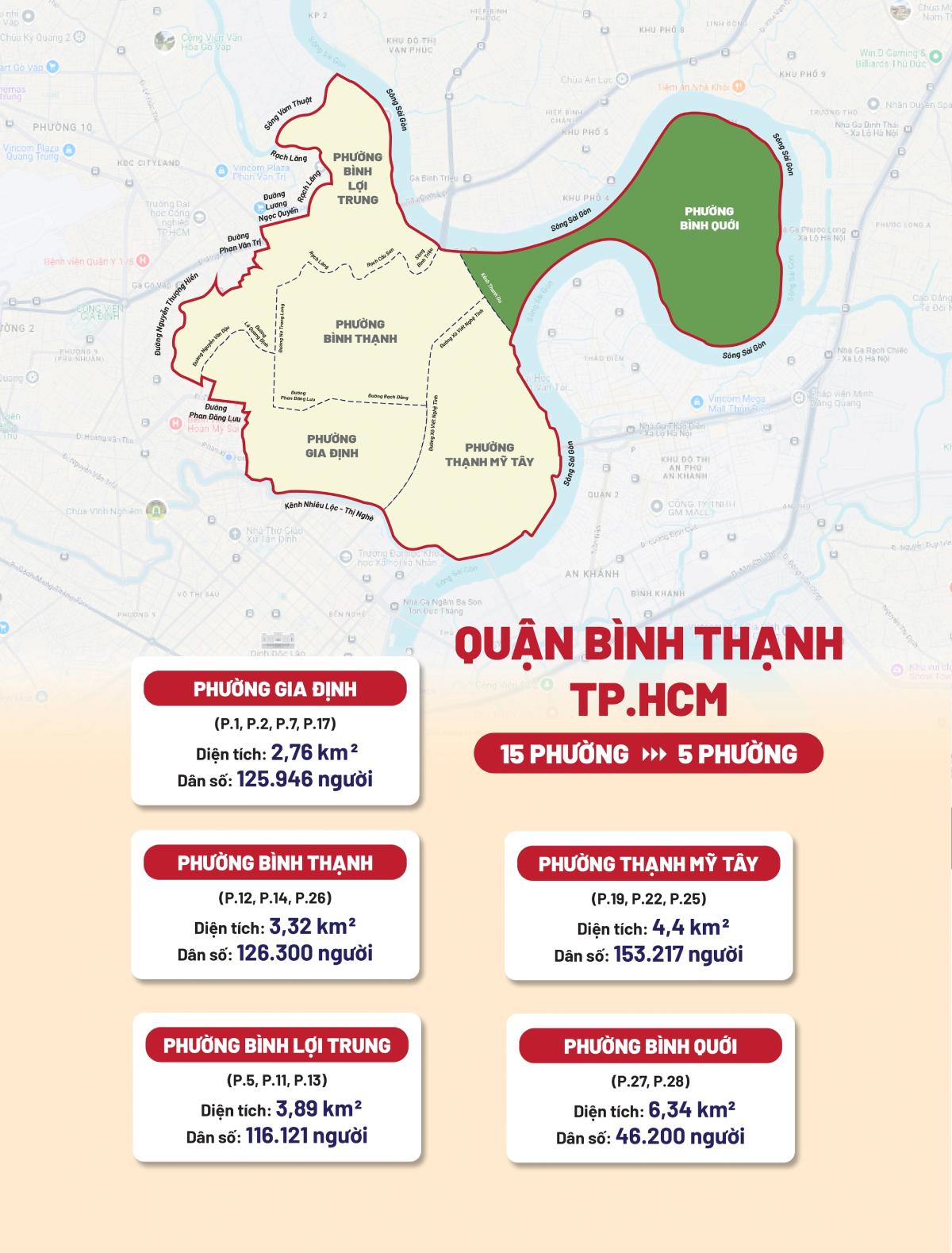 Quận Bình Thạnh còn mấy phường sau sáp nhập TP.HCM?- Ảnh 2. Quận Bình Thạnh còn mấy phường sau sáp nhập TP.HCM?- Ảnh 2.