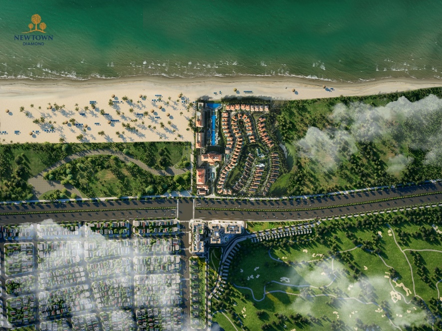 An aerial view of a beach and a city  AI-generated content may be incorrect.