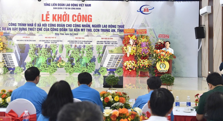 Khởi công dự án nhà ở xã hội đầu tiên cho công nhân, người lao động thuê bằng nguồn tài chính công đoàn- Ảnh 3. Khởi công dự án nhà ở xã hội đầu tiên cho công nhân, người lao động thuê bằng nguồn tài chính công đoàn- Ảnh 3.
