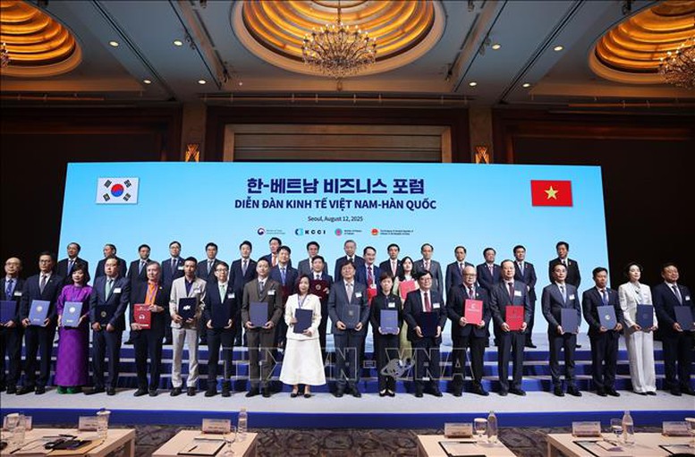 Tổng Bí thư Tô Lâm và Thủ tướng Hàn Quốc dự Diễn đàn Kinh tế Việt Nam - Hàn Quốc- Ảnh 10.