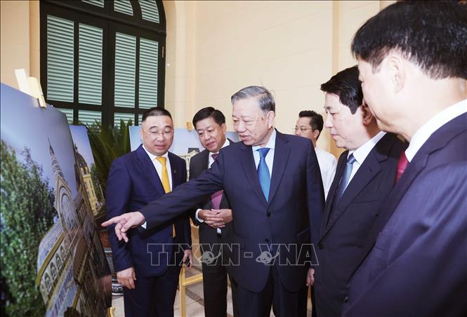Tổng Bí thư Tô Lâm dự Lễ bàn giao công trình Tòa nhà Bắc Bộ Phủ, số 2 Lê Thạch (Hà Nội)- Ảnh 4.
