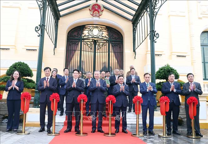 Tổng Bí thư Tô Lâm dự Lễ bàn giao công trình Tòa nhà Bắc Bộ Phủ, số 2 Lê Thạch (Hà Nội)- Ảnh 3.